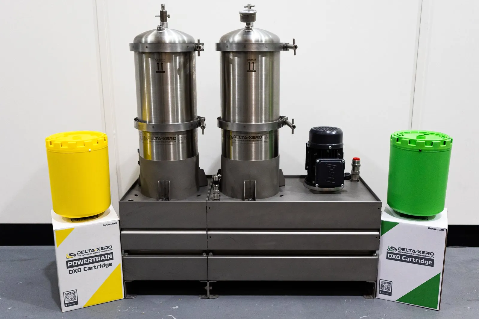 Delta Xero-system med Powertrain-patron og oliepatron